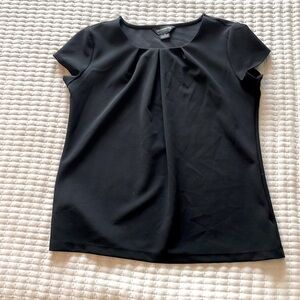 Black Liz Claiborne Short Sleeve Blouse Size S